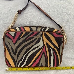 Michael Kors Multicolor Zebra Print Crossbody Bag